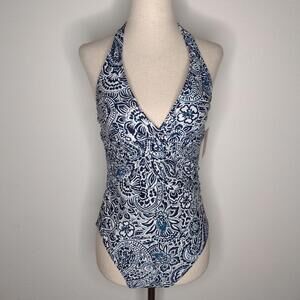 NWT Ellen Tracy Women's Navy/White One-Piece Swimsuit Size 6